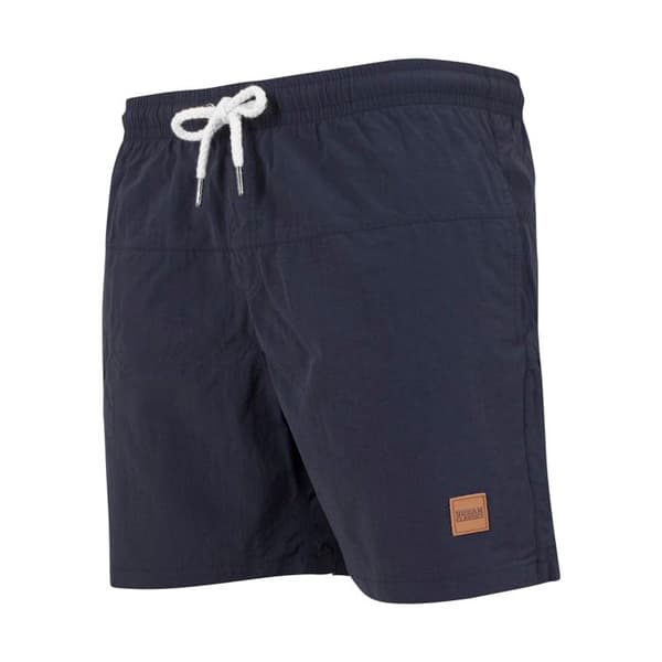 Badshorts - URBAN CLASSICS - Basic - Marinblå - Stora storlekar - Herr
