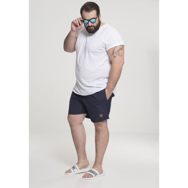 Badshorts - URBAN CLASSICS - Basic - Marinblå - Stora storlekar - Herr