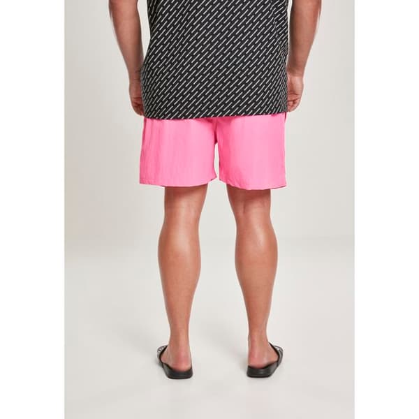 Baddräkt - URBAN CLASSICS - Basic - Fluorescerande rosa - Stora storlekar - Herr