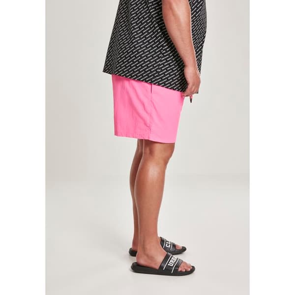 Baddräkt - URBAN CLASSICS - Basic - Fluorescerande rosa - Stora storlekar - Herr