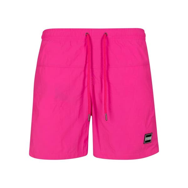 Baddräkt - URBAN CLASSICS - Basic - Fluorescerande rosa - Stora storlekar - Herr