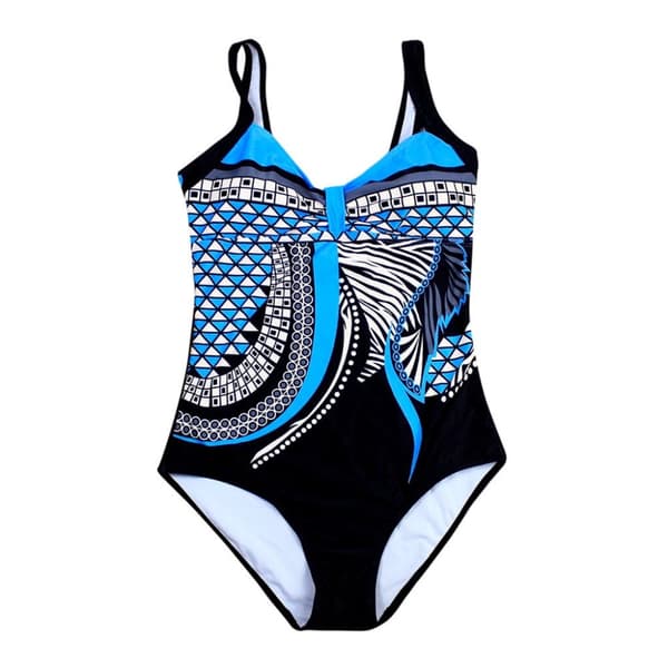 Baddräkter med låg profil för kvinnor Baddräkter med rygglöst tryck sommar Badkläder Siamesiska bikiniset Magkontrollbaddräkter