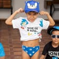 Miniatyrbillede 4 af 5: Badetøj til Børn Sonic Mørkeblå - 5 år