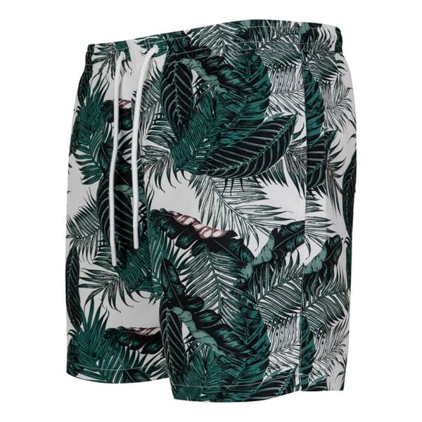 Badshorts - Urban Classic - Stora storlekar - Vit/svart mönster - Bekväm - Elastisk med snöre