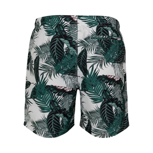 Badshorts - Urban Classic - Stora storlekar - Vit/svart mönster - Bekväm - Elastisk med snöre
