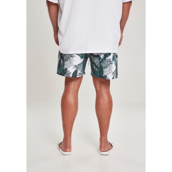 Badshorts - Urban Classic - Stora storlekar - Vit/svart mönster - Bekväm - Elastisk med snöre