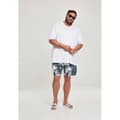 Miniatyrbild 2 av 6: Badshorts - Urban Classic - Stora storlekar - Vit/svart mönster - Bekväm - Elastisk med snöre
