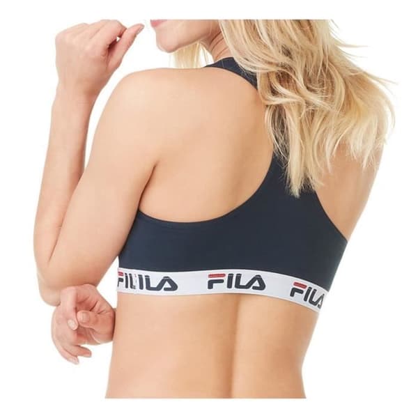 Fila Bysthållare Dam Bomull, Trådlös BH, Sportunderkläder Blå