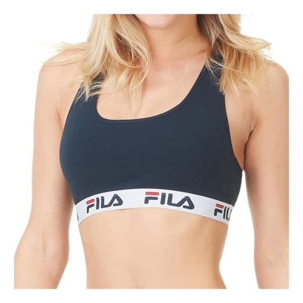 Fila Bysthållare Dam Bomull, Trådlös BH, Sportunderkläder Blå