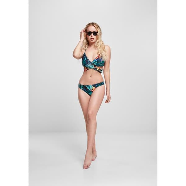 Bikini - Urban Classics - Drapat Mönster - Svart - Kvinna - Avtagbar