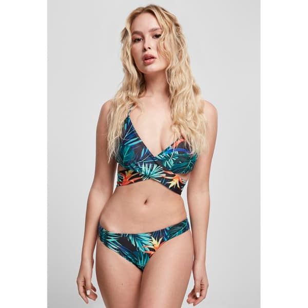 Bikini - Urban Classics - Drapat Mönster - Svart - Kvinna - Avtagbar