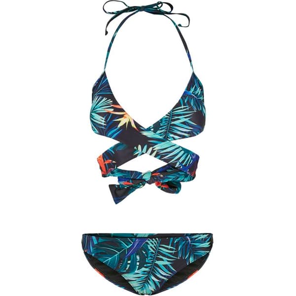 Bikini - Urban Classics - Drapat Mönster - Svart - Kvinna - Avtagbar