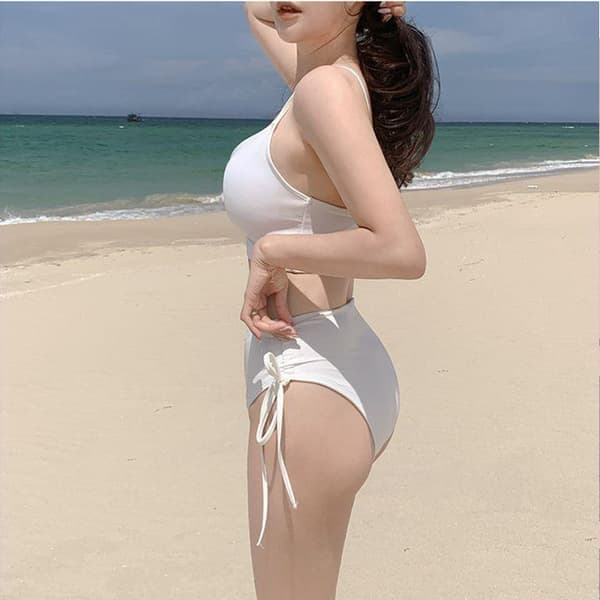 INF Elegant Halter Bikini Badedragt til Kvinder Hvid L