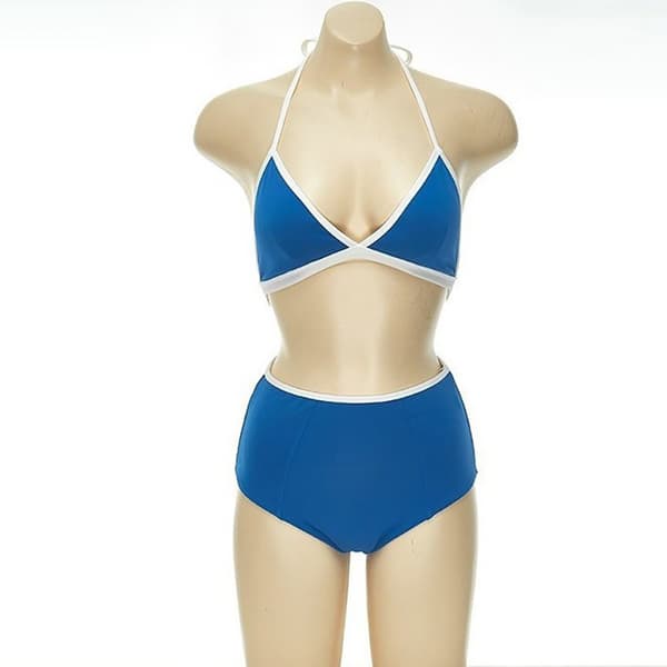 INF Tvådelad baddräkt - Sexig bikini för kvinnor Blå XL