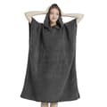 Miniatyrbillede 1 af 2: Surf Poncho Håndklæde, Ultra Absorberende Materiale, Letvægtsdesign,78x110cm, Mørkegrå