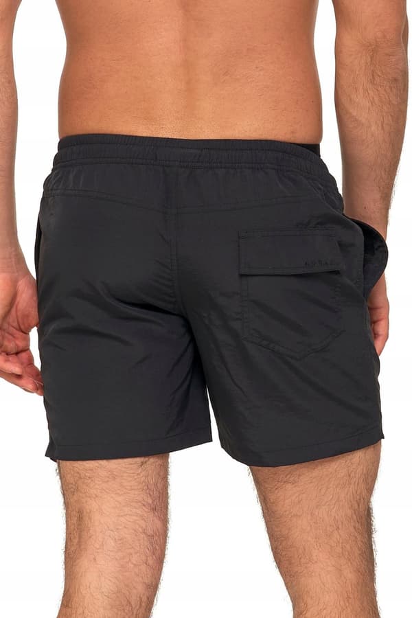 Svarta BADSHORTS Släta Snabbtorkande Shorts Badbyxor MORAJ 4XL