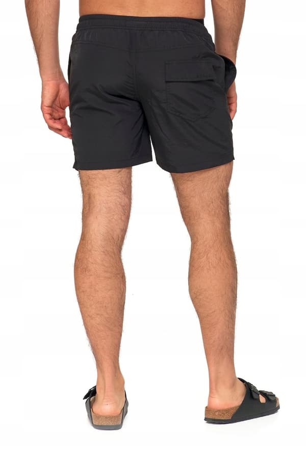 Svarta BADSHORTS Släta Snabbtorkande Shorts Badbyxor MORAJ 4XL