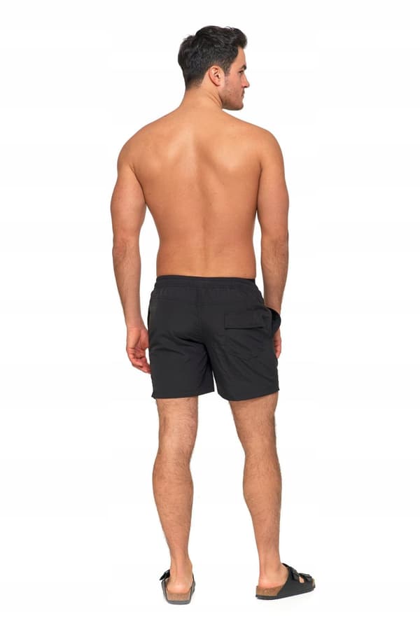 Svarta BADSHORTS Släta Snabbtorkande Shorts Badbyxor MORAJ 4XL