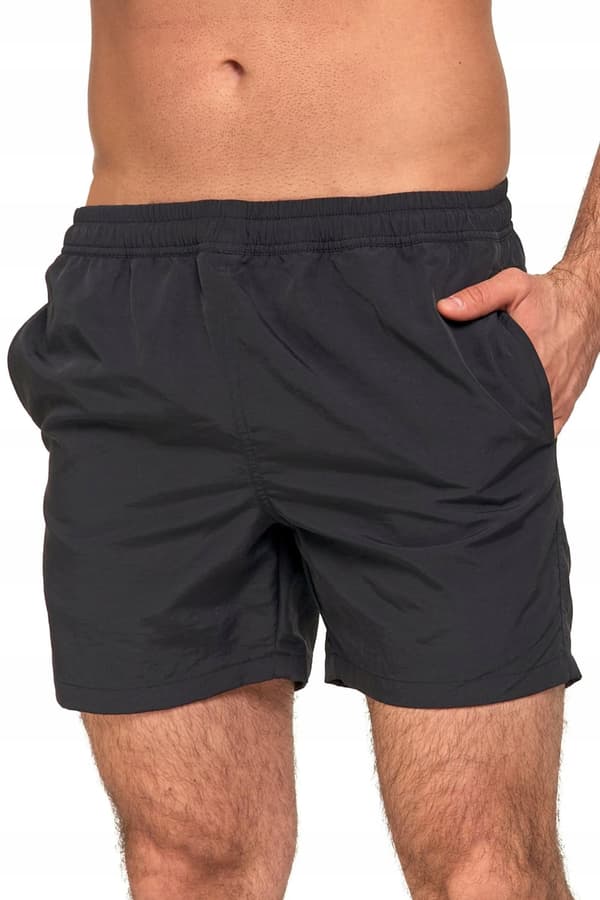 Svarta BADSHORTS Släta Snabbtorkande Shorts Badbyxor MORAJ 4XL