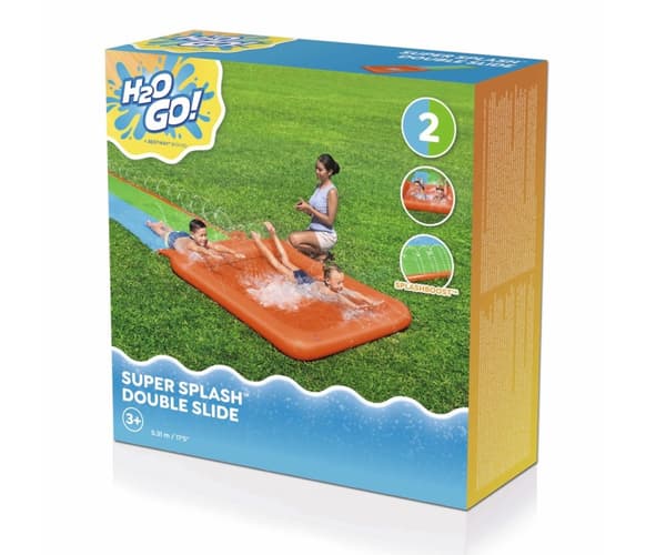 Bestway 52633 H2OGO dobbeltslide! Super Splash med en 5,31 m pool