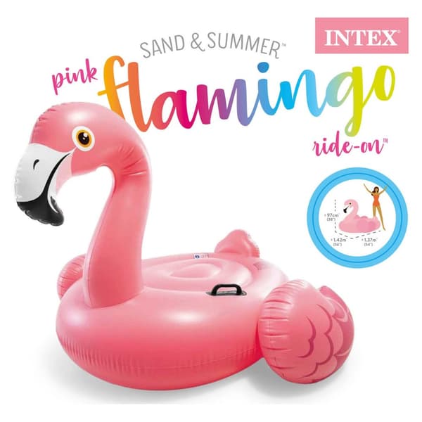Uppblåsbar flamingoö 142 x 137 x 97 cm INTEX 57558