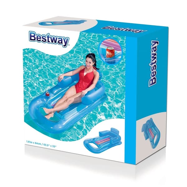 Uppblåsbar madrass, fåtölj, solstol 161 x 84 cm Bestway 43028 blå