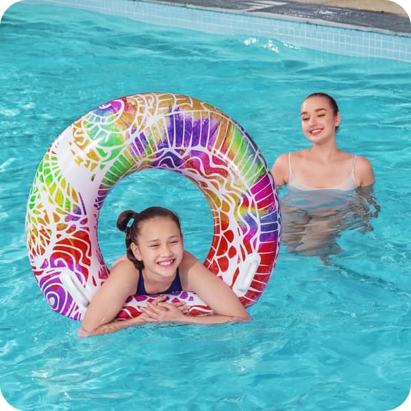 Børnehjul diameter 91 cm 3 farver Bestway 36084 blå