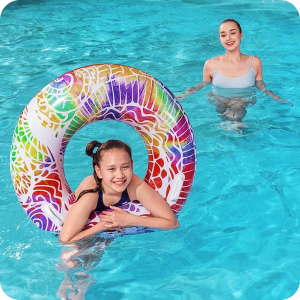 Børnehjul diameter 91 cm 3 farver Bestway 36084 blå