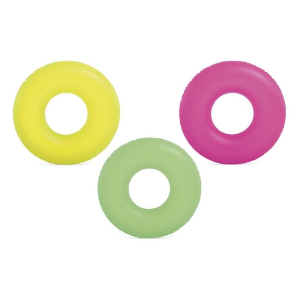 Neon uimarenkaan halkaisija 91 cm - 3 väriä INTEX 59262 keltainen
