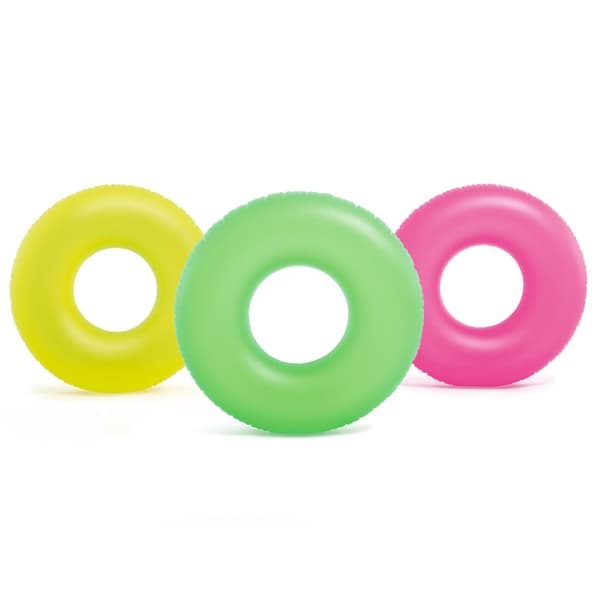 Neon uimarenkaan halkaisija 91 cm - 3 väriä INTEX 59262 keltainen