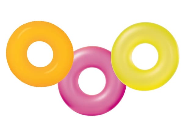Neon uimarenkaan halkaisija 91 cm - 3 väriä INTEX 59262 keltainen