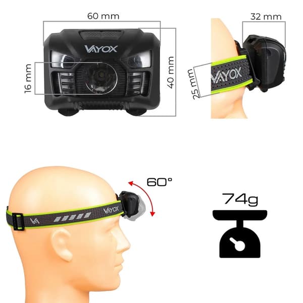 GENOPLADELIG PANDELAMPE VA0020 VAYOX USB-C 170lm