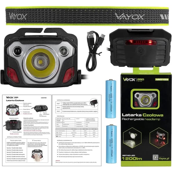 VANDTÆT LED-PANDELAMPE 10W VA0103 VAYOX USB-C 1200lm