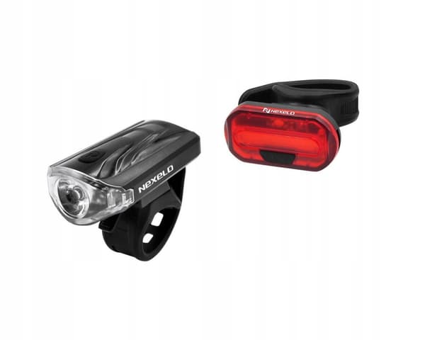 Billigt set med fram- och baklyktor för cykel med NEXELO LED-batterier