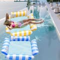 Miniatyrbild 5 av 7: Uppblåsbar vattenhängmatta, 2 delar luftmadrasser, pool - Uppblåsbar fåtölj - Poolstolar, Vattenparker, Uppblåsbara strandstolar