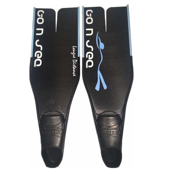 Go N Sea Finner Bløde Long Distance Carbon Sort EU 36-37