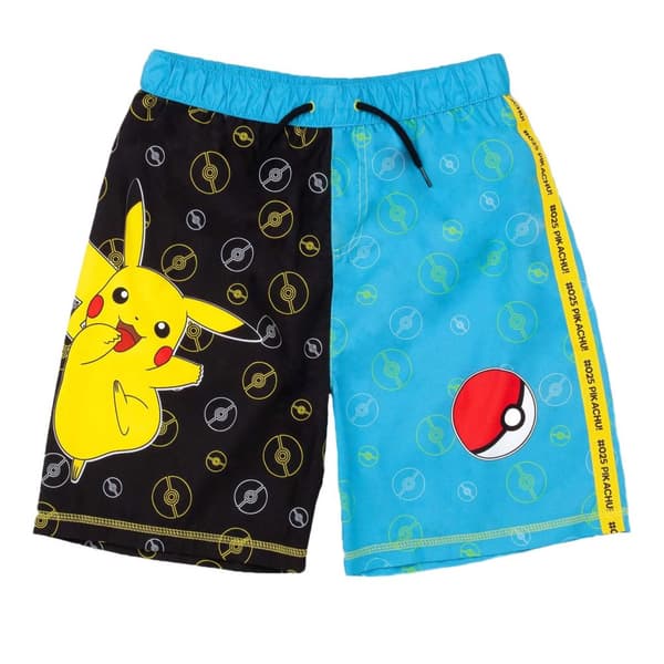 Pokemon Boys Pikachu Pokeball Swim Shorts