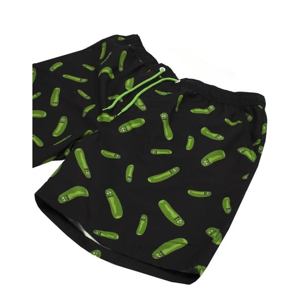 Rick And Morty Mens Pickle Rick Swim Shorts