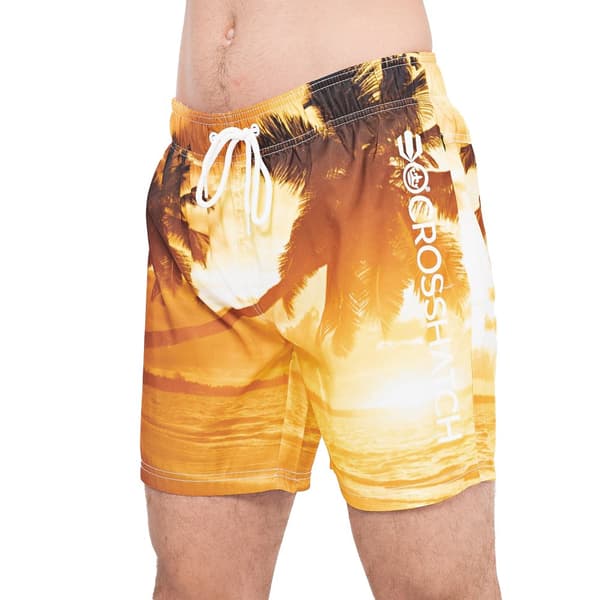 Crosshatch Mens Beach Dream Sunset Swim Shorts