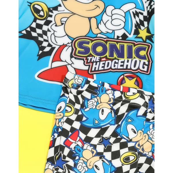 Sonic The Hedgehog Boys Ring Two-Piece Swimsuit