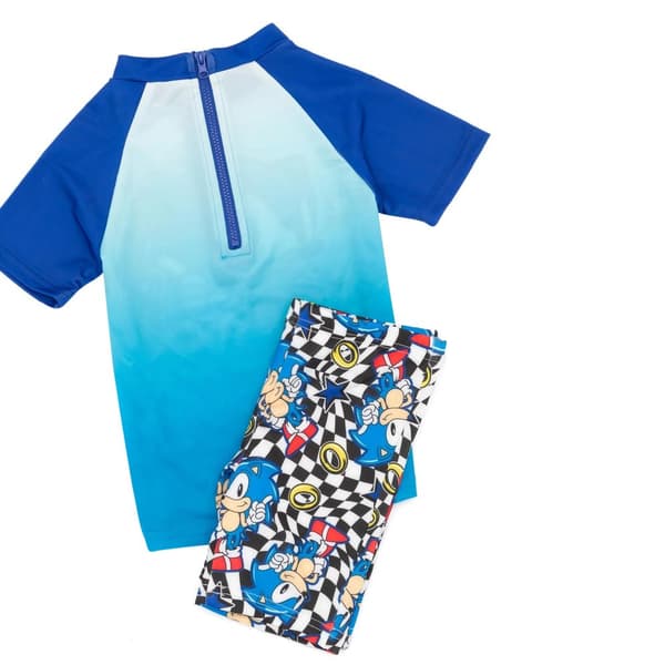 Sonic The Hedgehog Boys Ring Two-Piece Swimsuit