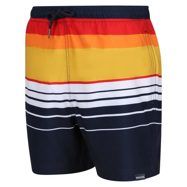 Regatta Mens Loras Striped Swim Shorts