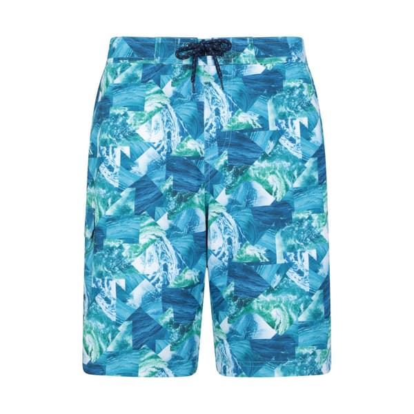Mountain Warehouse Mens Ocean Patterned Boardshorts Teal L