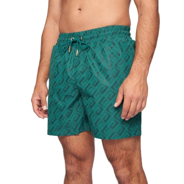 Glorious Gangsta Mens Zion Swim Shorts Green M