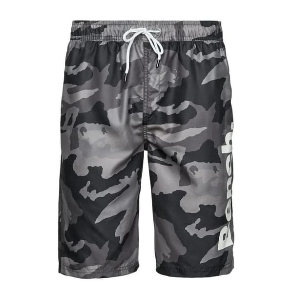 Bench Mens Bermuda Camo Swim Shorts Black L