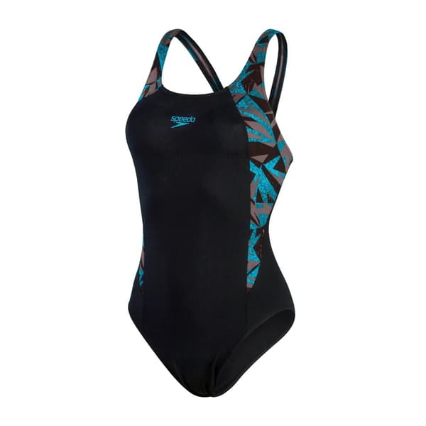 Speedo Kvinnor/Damer Hyperboom Splice Eco Endurance+ endelad baddräkt Black/Blue 8 UK