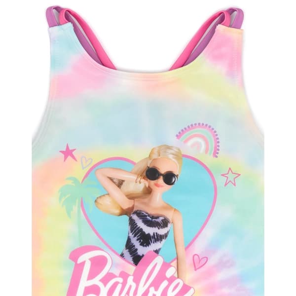 Barbie Badedragt i et stykke til piger med bindefarve