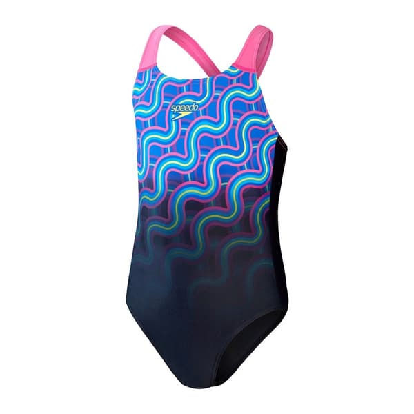 Speedo Digital badedragt i et stykke til piger med splashback