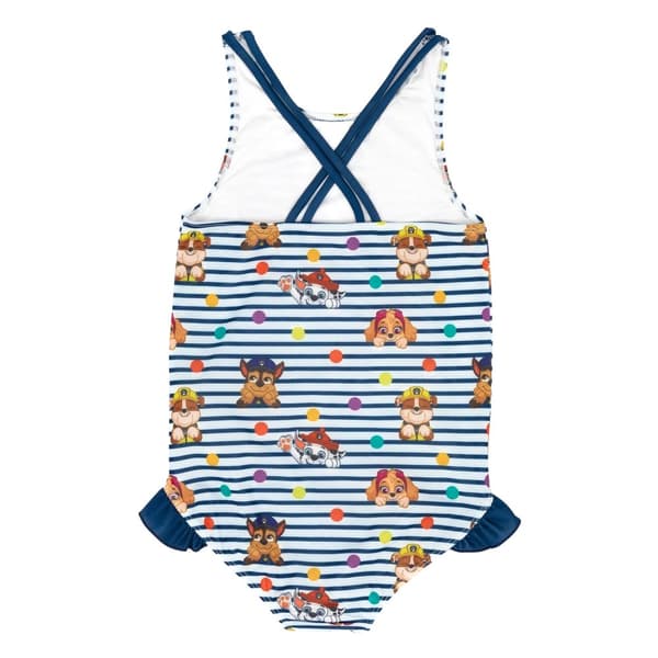 Paw Patrol Girls Striped One Piece Swimsuit