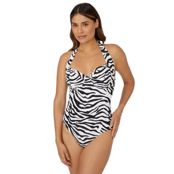 Gorgeous Dame/kvinder Zebra Print badedragt i et stykke